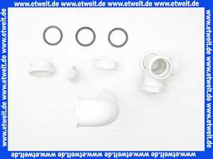 104917 Viega Ablaufverbindung für Doppelspüle, Kunststoff, Ablauf exzentrisch, Abwasserschlauchanschluss, Höhenausgleichstück, 1 1/2 Zoll, Maß 80-310, Modell 794