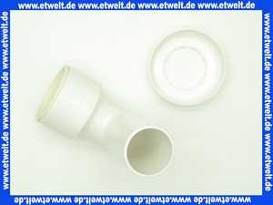 108212 Viega Ablaufbogen 90° für Urinal-Becken, Kunststoff, Lippendichtung, Rosette nach DIN 1380, L 125, Durchmesser 50, Modell 3228, weiß