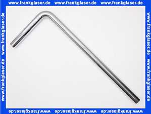 110710 Viega Ablaufrohr 90° für Flaschengeruchverschluss, Messing verchromt, ohne Bördelrand, Durchmesser 32, L1 250, L2 580, Modell 5792-111