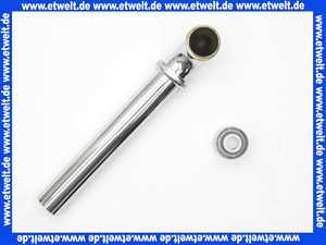 119942 Viega Ablaufbogen 90° Messing verchromt mit Rohrbelüfter, Überwurfmutter, Durchmesser 32, L 250, Modell 5611.01