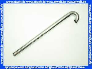 130978 Viega Ablaufrohr 180° Bodenrohr für Röhrengeruchverschluss, Messing verchromt, Durchmesser 38, L 680, mit Bördelrand, Modell 5611.1-147