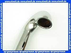 130978 Viega Ablaufrohr 180° Bodenrohr für Röhrengeruchverschluss, Messing verchromt, Durchmesser 38, L 680, mit Bördelrand, Modell 5611.1-147