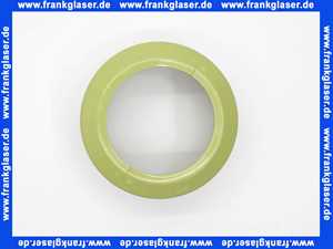 131609 Viega Rosette für WC-Anschlussbogen, WC-Anschlussrohr, Kunststoff, 2-teilig, Kennzeichnung für Schrägschnitt 22,5°, Durchmesser 100, Höhe 90, Modell 3821, moosgrün