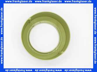 131609 Viega Rosette für WC-Anschlussbogen, WC-Anschlussrohr, Kunststoff, 2-teilig, Kennzeichnung für Schrägschnitt 22,5°, Durchmesser 100, Höhe 90, Modell 3821, moosgrün