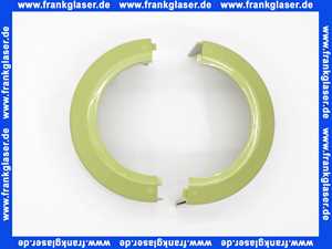 131609 Viega Rosette für WC-Anschlussbogen, WC-Anschlussrohr, Kunststoff, 2-teilig, Kennzeichnung für Schrägschnitt 22,5°, Durchmesser 100, Höhe 90, Modell 3821, moosgrün