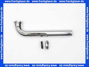 407230 Viega Ablaufbogen 90° Messing verchromt, Durchmesser 32, L 255, Modell 5622.2