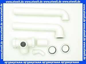 444853 Viega Ablaufverbindung für Doppelspüle, Kunststoff, Ablauf zentrisch, Abwasserschlauchanschluss, Höhenausgleichstück, Höhenverstellung, 1 1/2 Zoll, Maß 180-600, Modell 792.3