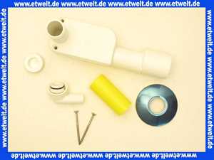 452452 Viega Geruchverschluss für Wandeinbau, abwasserschlauch von Wasch- oder Geschirrspüle, Kunststoff, Ablaufrohr senkrecht, Befestigungsschrauben, Schutzkappe für Gewinde, Rosette Edelstahl, Schlauchverschraubung 90°, Durchm. 40/50, Modell 5635.7