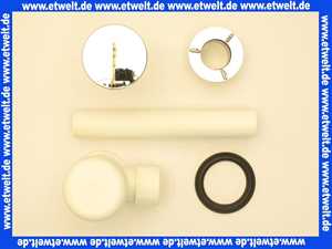 470081 Viega Flaschengeruchverschluss für WT ohne Überlauf, Kunststoff, Abdeckhaubenstandrohr verchromt herausziehbar, Ablaufrohr weiß, Geruchverschluss weiß, Durchmesser 32, Modell 5420