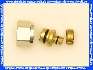 495428 Viega Verschraubung 1019.1 in 16mm Rotguss matt-vernickelt
