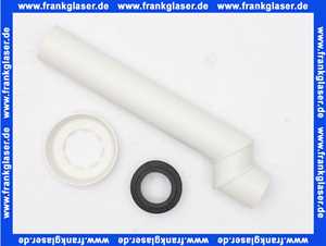 579531 Viega Spülrohr für Stand-WC, Höhenausgleich bis zu 25mm, Kunststoff, Lippendichtung, Rosette, Durchmesser 45, L 300, Modell 8310.80