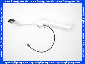 678579 Viega Ablaufventil für Spülen mit 90 mm Ablaufloch mit Bowdenzugmechanik, mit rundem Überlauf und Überlaufsieb, mit Siebventil, Ventilkegel und Ablaufbogen Modell 7139.162