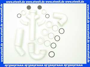 694166 Viega Röhrengeruchverschluss für Spüle, Kunststoff, Ablaufbogen 45°, 2 Abwaserschlauchanschlauchanschlüsse, 1 1/2 Zoll, Durchmesser 50, Modell 7985.32