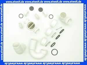 694166 Viega Röhrengeruchverschluss für Spüle, Kunststoff, Ablaufbogen 45°, 2 Abwaserschlauchanschlauchanschlüsse, 1 1/2 Zoll, Durchmesser 50, Modell 7985.32