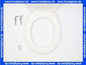 535977 Vigour WC-Sitz one mit Deckel, weiß mit Edelstahl-Scharnieren