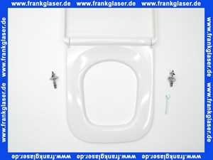 WC-Sitz derby weiss mit Absenkautomatik und abnehmbarem Edelstahlscharnier 536442 Vigour