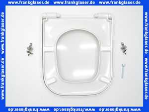 WC-Sitz derby weiss mit Absenkautomatik und abnehmbarem Edelstahlscharnier 536442 Vigour
