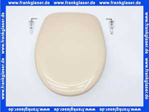 Vigour WC-Sitz Derby Basic für Stand-WC Edelstahlscharnier bahamabeige Nachfolgermodell zu WC-Sitz Derby Lux