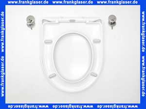 CLWC002 Vigour WC-Sitz clivia Edelstahl Scharnier abnehmbar m.Absenkautomatik weiss