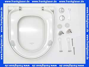9966S1 Villeroy & Boch WC-Sitz Subway mit Deckel weiß und Softclosescharnier Verchromt
