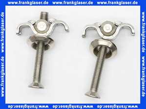 Vitra Befestigungs-Set WC-Sitz II von oben Edelstahl 420250