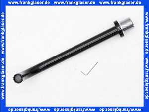 VR02017 Vola Auslauf gerade mit Ausladung 225 mm Anschlussmuffe VR19 Schwarz glaenzend