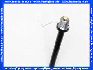 VR02017 Vola Auslauf gerade mit Ausladung 225 mm Anschlussmuffe VR19 Schwarz glaenzend