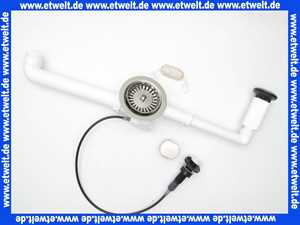 82520061 Villeroy & Boch Ablaufgarnitur mit Überlauf zu Spülbecken komplett mit Bowdenzug