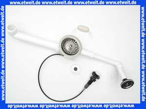 82520061 Villeroy & Boch Ablaufgarnitur mit Überlauf zu Spülbecken komplett mit Bowdenzug