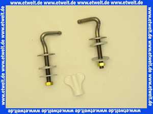 882361 Villeroy & Boch Klosettsitz mit Scharnieren Edelstahl, weiss