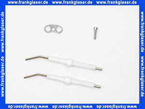 24505014447 Weishaupt Zündelektrodensatz MB800 WL5-purflam, bestehend aus: 2 x Zündelektrode, 1 x Befestigungsblech und 1 x Schraube M4 x 16
