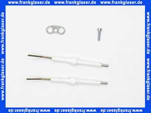 24505014447 Weishaupt Zündelektrodensatz MB800 WL5-purflam, bestehend aus: 2 x Zündelektrode, 1 x Befestigungsblech und 1 x Schraube M4 x 16