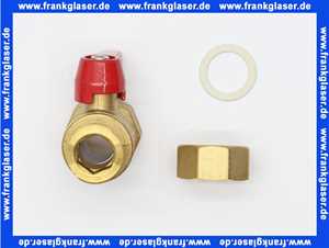 Weishaupt Kugelhahn für Spüleinrichtung G 1A x G 1Fl. mit Griff rot 40900005697