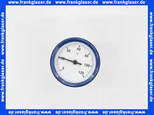 40900012037 Weishaupt Thermometer blau 0 -120 Cel., Dm. 51 mm Fühler Dm. 5 x 83 mm