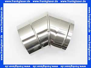 48000009472 Weishaupt Bogen INOX/PP DN 125/80 45 Grad für Außenwand-Montage oder im Gebäude