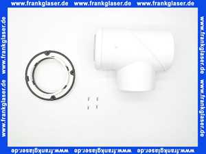 Weishaupt Kesselanschluss-Revisionsbogen DN125/80 weiß, 87* mit integr. Messöffnungen 48000014562