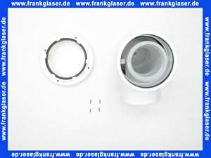 Weishaupt Kesselanschluss-Revisionsbogen DN125/80 weiß, 87* mit integr. Messöffnungen 48000014562