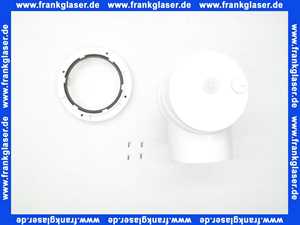 Weishaupt Kesselanschluss-Revisionsbogen DN125/80 weiß, 87* mit integr. Messöffnungen 48000014562