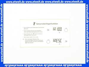 48101100377 Weishaupt Aufkleber Schornsteinfegerfunktion WTC 15/25-A