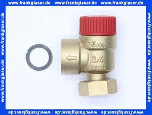 Weishaupt Sicherheitsventil 3 bar mit Überwurf- mutter G3/4 und Flachdichtung 48300000512