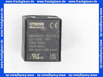 604453 Weishaupt Magnetspule 483764T1 230V 50Hz 240V 60Hz für Ventil 121C2323 und 7121 ZBG1 KRT0