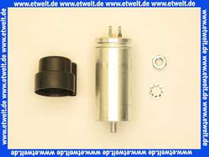 713478 Weishaupt Kondensator-Set 12,0 uF 420V Anschlussfahnen 2,8, mit Kappe