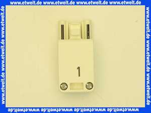 716538 Weishaupt Steckerteil ST18/3 Nr. 1 schwarz mit Doppelklemme, Beschriftung 1