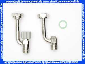 Wolf Anschlussteil Warm-/Kaltwasser 1/2 für Aufputzinstallation, verchromt