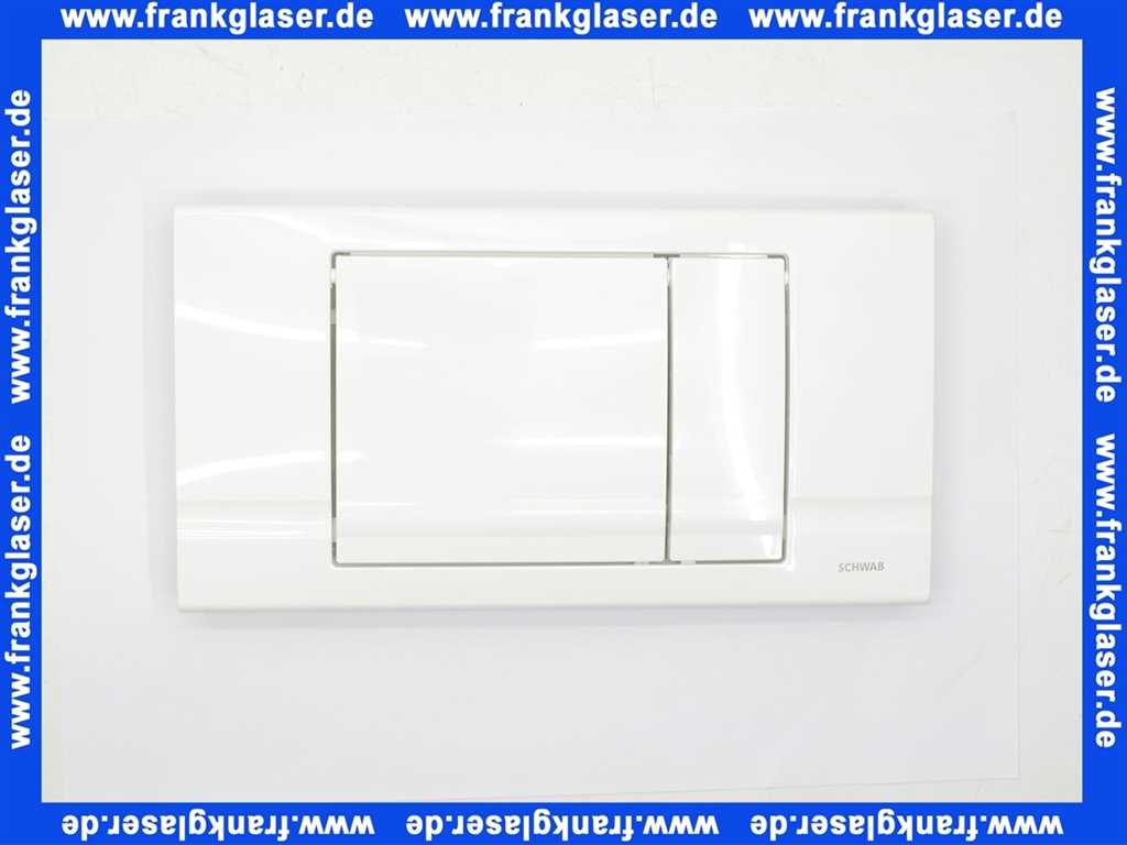 227179 Schwab komplette Betätigungsplatte RIVA DUO weiß, Zweimenge 