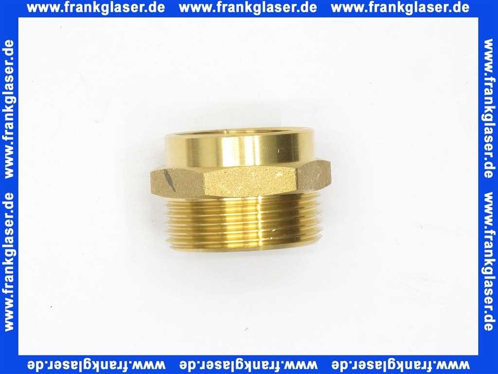 Gewindenippel Doppelnippel Reduziert 3/8 Zoll AG X 1/2 Zoll IG Flachdichtend Messing Aussengewinde X Innengewinde Reduziernippel  348537