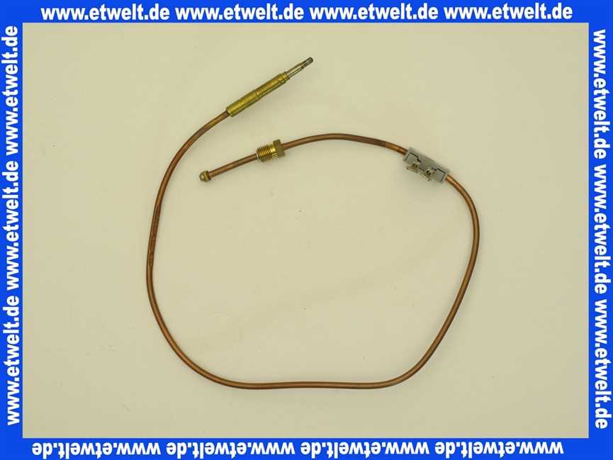 Thermoelement, 600 mm Kopf A1/Gewinde M 9 mit Unterbrecherkontakt, Löt- bzw. Klemmenanschluss, M 9 x 1