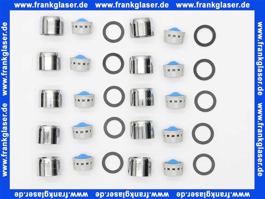 10 x Strahlregler Mischdüse Luftsprudler Siebeinsatz Siebchen 22x1 Innengewinde
