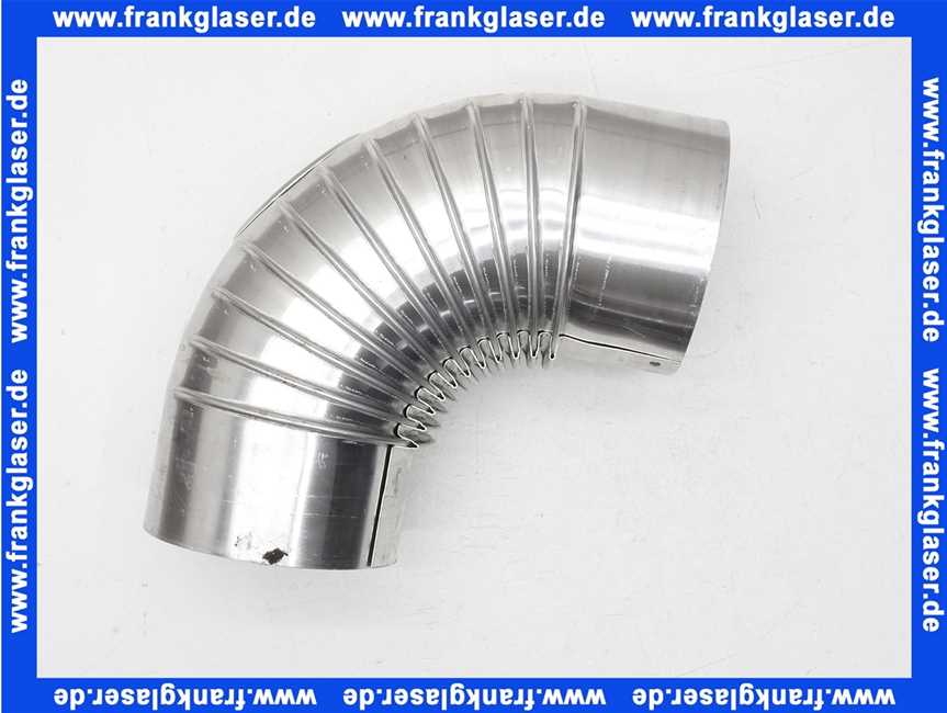 Aluminium Abgasrohr Bogen 130mm 90 Grad