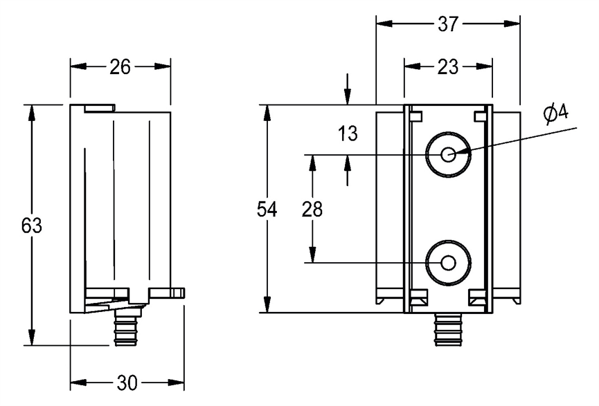 3600002063 KWC Aquarotter Batteriefach, mit Halterung und Batterie 6 V (CR-P2)